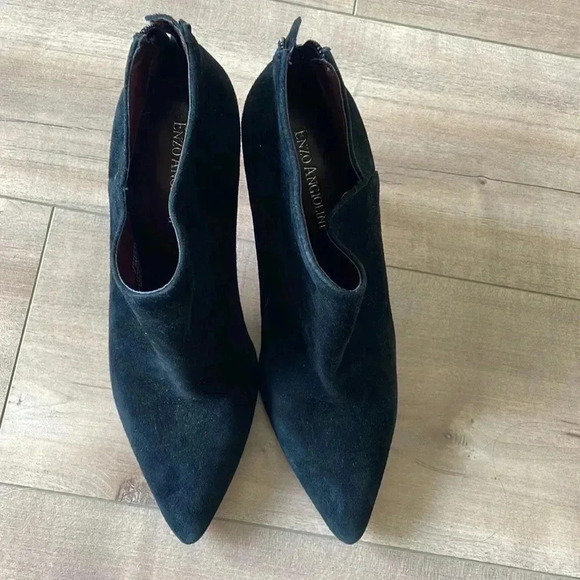Enzo Angiolini Ruthely Black Suede Pointy Toe Boots Booties Sz 7.5 - Picture 5 of 9